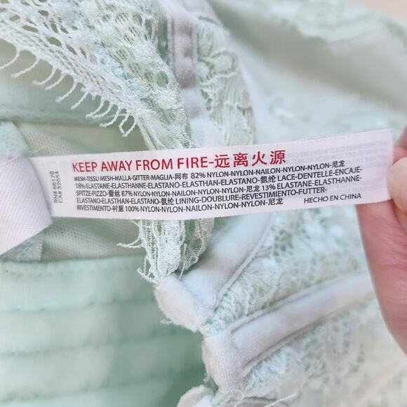 Y2K Out From Under Spaghetti Adjustable Strap Corset Top Mint Green Size Small - Picture 7 of 8